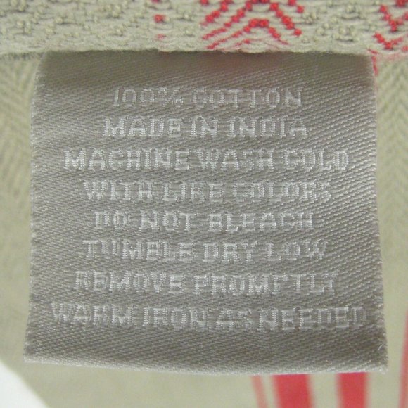 Feta Set of 4 Placemats Farmhouse Red Stripes 100% Cotton Table Decor Rustic - Picture 6 of 6